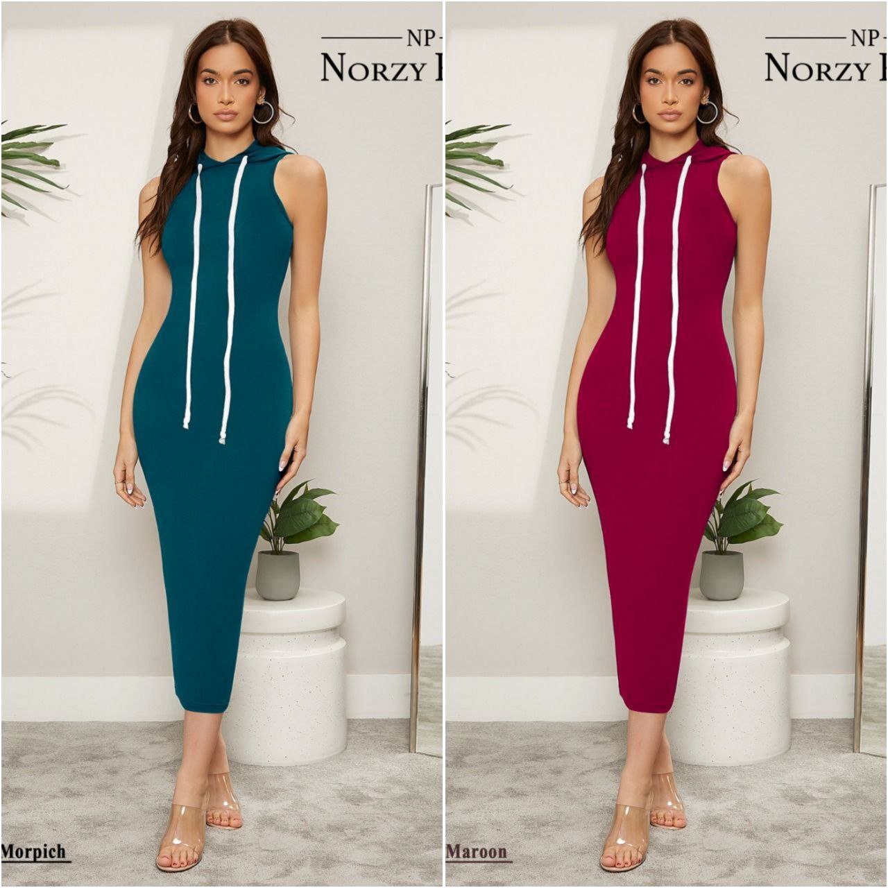 Vestido Mujer Entallado Manga Sólido Cuello Redondo Midi India Fiesta De Largo