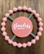 NWOT Tunno Tots By Bella Tunno. Pink Silicone Teether FLAWLESS BPA PVC Free