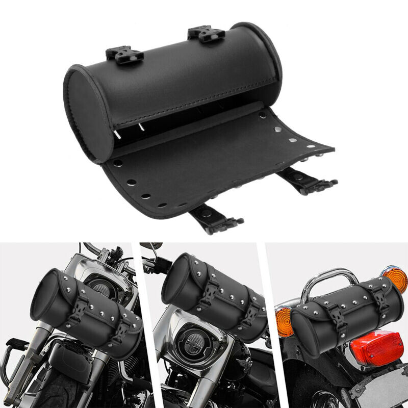 Motorcycle Tool Bag Front Fork PU Leather for Harley Sportster XL