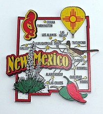 NEW MEXICO STATE MAP AND LANDMARKS COLLAGE FR...