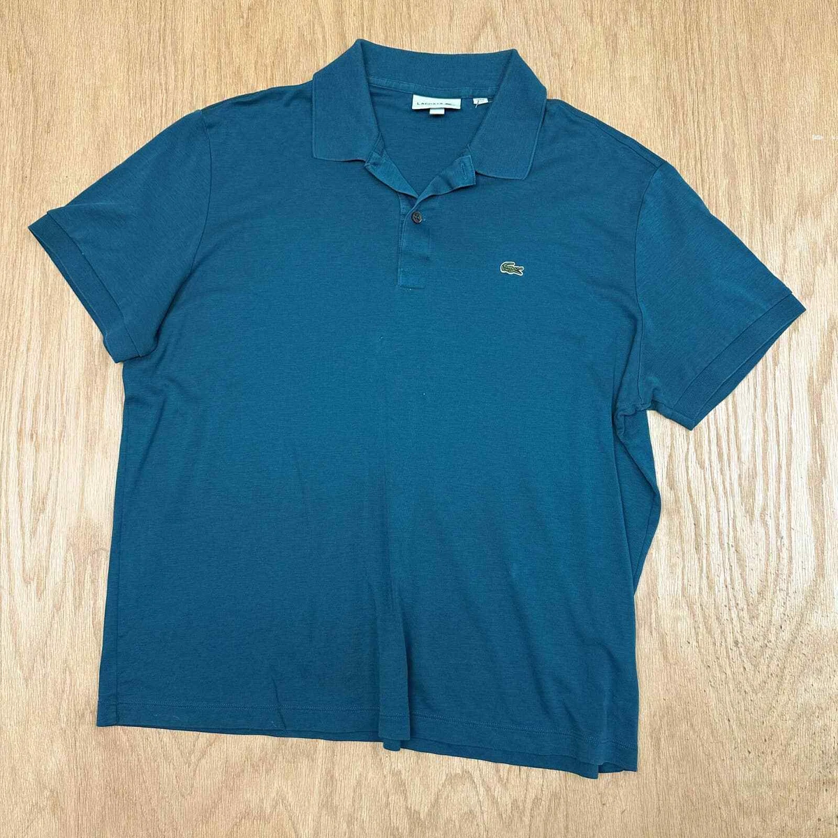 Mens LACOSTE Regular Fit Classic Pique Polo Blue Teal 7 US XXL | eBay