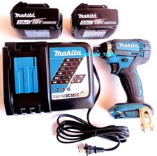 Makita 18 Volt XDT11 Cordless 1/4" Impact Driver, (2) BL1830B Batteries, Charger