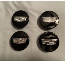 Gm Cadillac Black With Silver Center Cap Pack Of 4 Note They Are 2.5 Inches