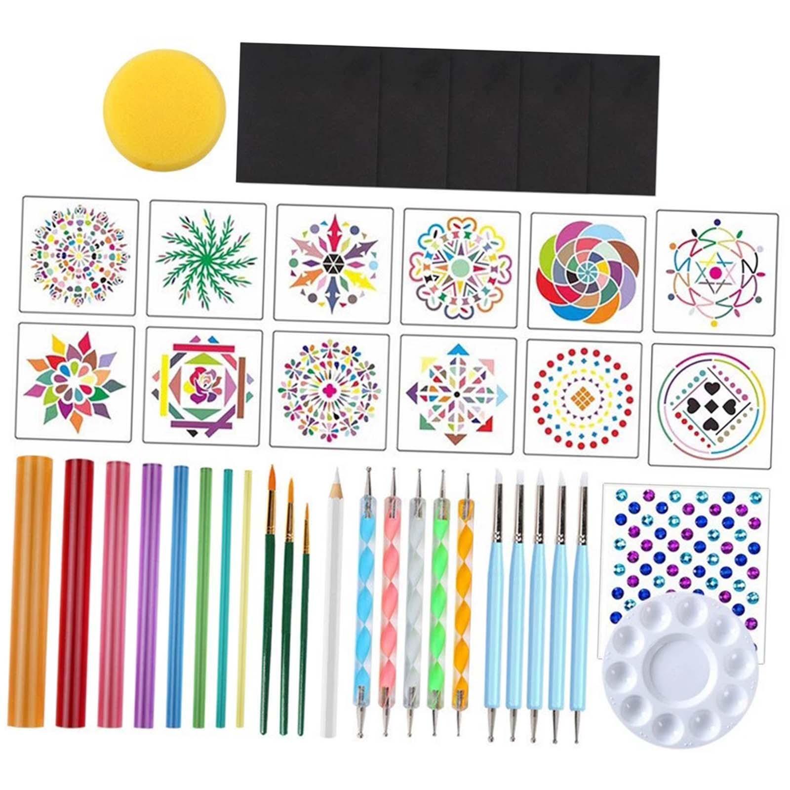 Mandala Rock Painting Kit Stencil Mandala Arts for Glass Furniture eBay