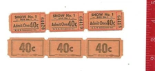Vintage lot Freak Show #1 box no. 1 40c tickets Riverview Park
