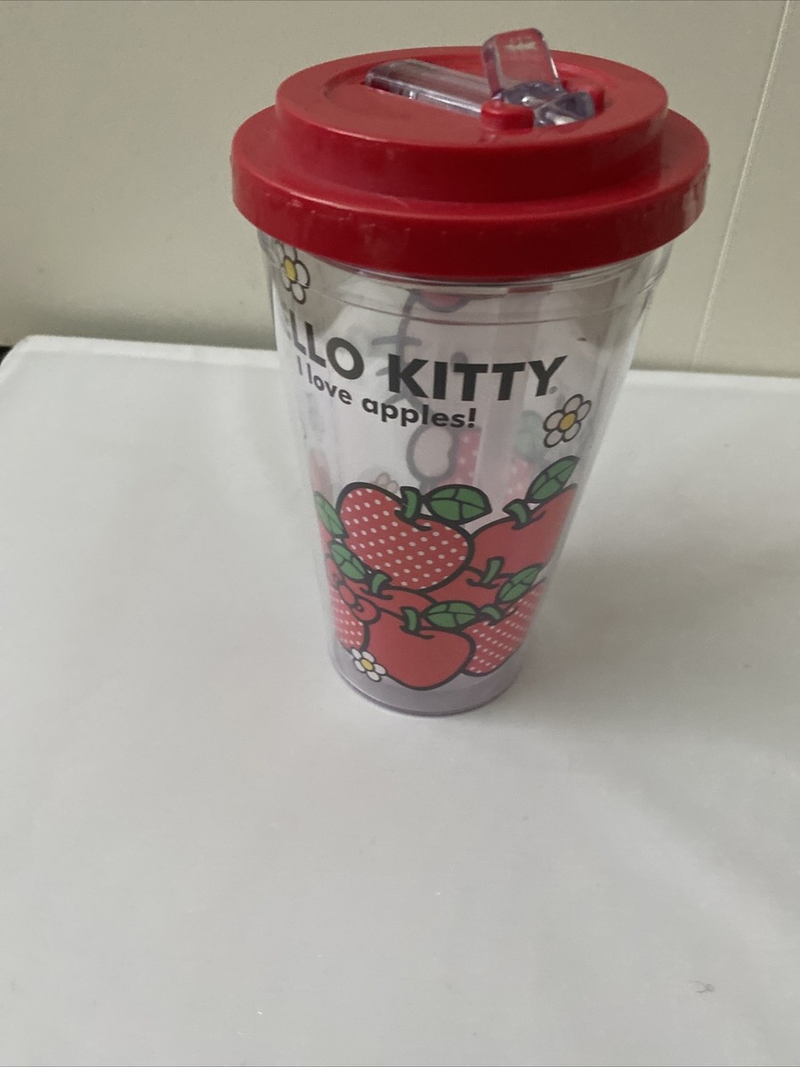 Sanrio Hello Kitty Red Apple Acrylic Tumbler I Love Apples Hot