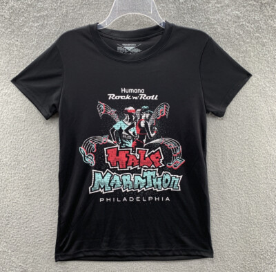 View Sport Women s Rock And Roll Marathon Philadelphia Graphic Print Black S