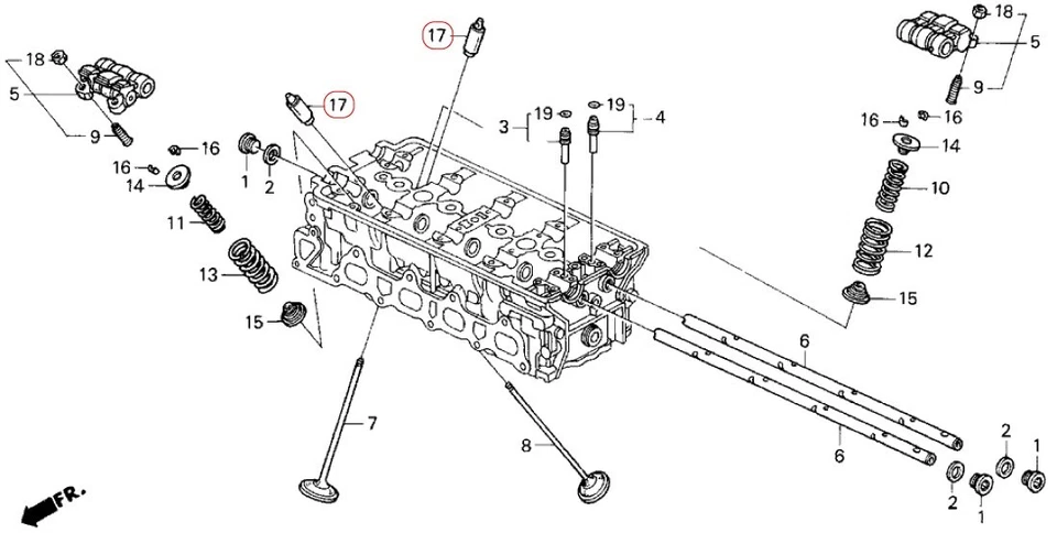 Honda  Acura Genuine Civic Integra Lost Motion Assembly 8pcs 14820-PCB-305 OEM - Image 3 of 4