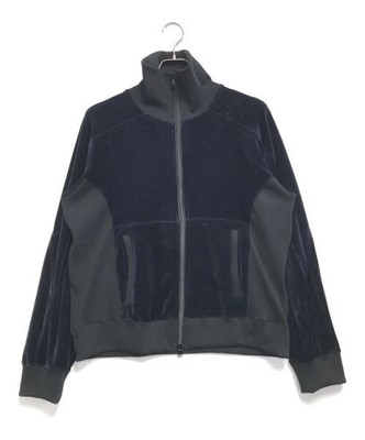ANCELLM VELOUR SWITCHING JACKET NAVY