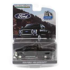 Greenlight 2020 Ford F-450 Super Duty Flatbed Truck -Black - T&C Exclusive 1:64
