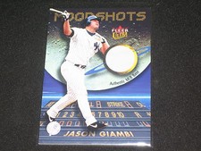 JASON GIAMBI YANKEES LEGEND GAME USED CERTIFIED AUTHENTIC BASEBALL BASE CARD