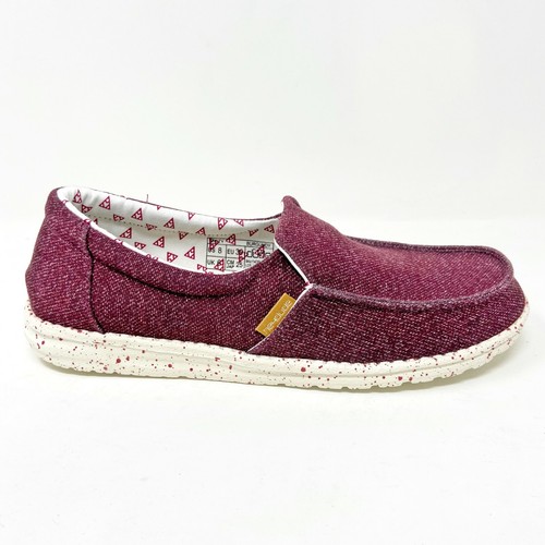 Hey Dude Womens Misty Burgundy Slip On 