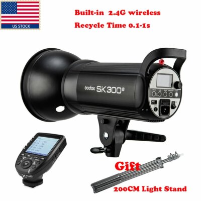 US Godox SK300II 300W Photo 2.4GStudio Flash Strobe Light Head+Xpro-C Trigger