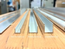 SONDERANGEBOT 10 ST&Uuml;CK  Alu U-Profil 15x20x15 Aluminium U-Schiene L&auml;nge 1,2m