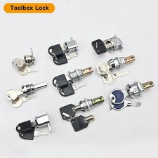 Alloy Toolbox Lock for Drawer with 180 Degree Rotation Unlocking Feature