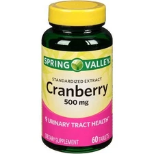 Cranberry 500 mg, Standardized Extract, 60 Tablets