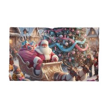 Deluxe Santa in Pink Microfiber Pillowcase Merry Christmas Holiday Decor