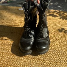 Corcoran 1520 Mens Black Leather 10 Inch Jump Boots Made in USA Vibram Size 8.5M