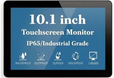 10'' Industrial Capacitive Touchscreen Monitor with Built-in Speakers HD Display