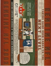 2002 FLEER GENUINE HOBBY FOOTBALL PROMO SELL  AD SHEET 