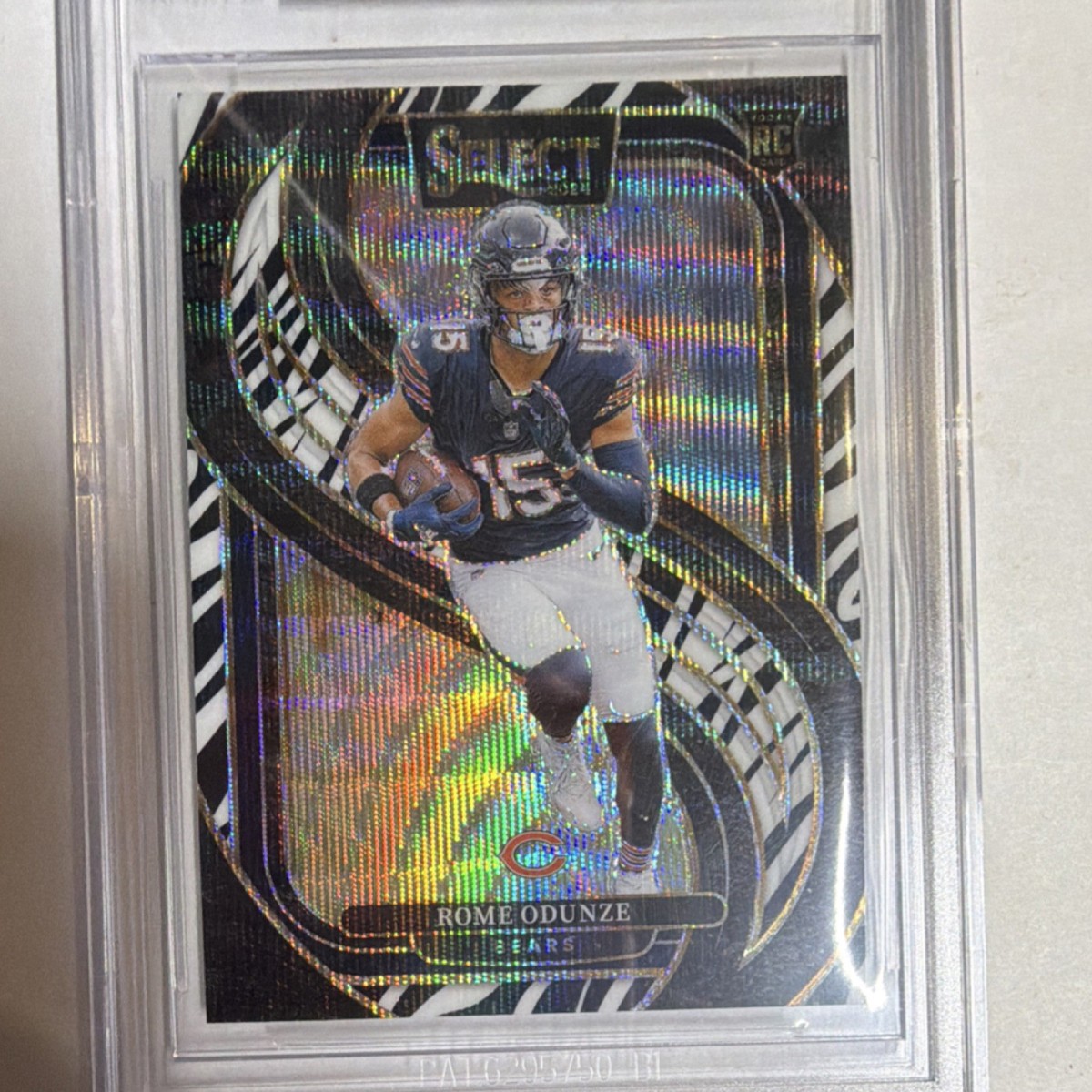 2024 Panini Select - Premier Level Rome Odunze #136 Zebra Prizm