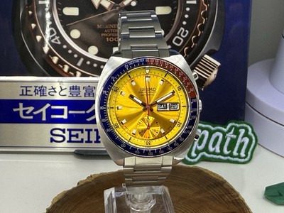 Seiko Pogue Golden Dial Herrenuhr - 6139-6002 Space Watch Fully Refurbished