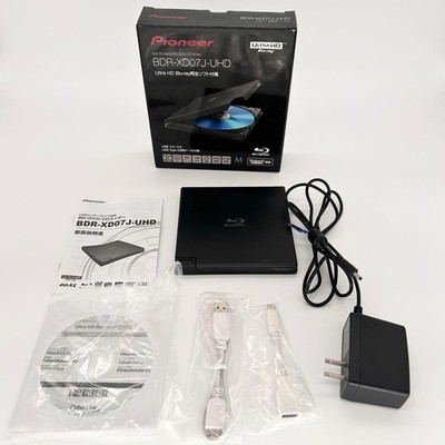 PIONEER BDR XD07J UHD Ultra HD 4K Blu Ray Portable USB 3 Drive Jank
