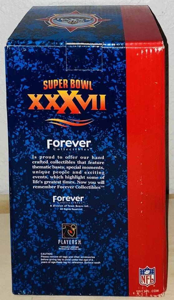 Tampa Bay Buccaneers Warren Sapp Super Bowl 37 XXXVII Bobblehead Nuevo en Caja NFL Foto 3 de 4