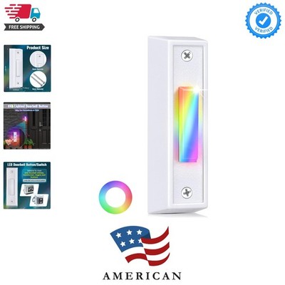 1 Piece Lighted Doorbell Button, Wired Doorbell Push Button, Replacement Wall...