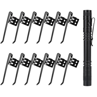 20 Pieces Replacement Flashlight Clip for Removable Accessories, Black Pocket...