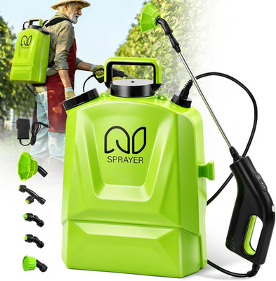 Battery Powered Backpack Sprayer 4 Gallon, Adjustable Pressure Garden Sprayer wi