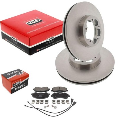 MAPCO BREMSSCHEIBEN + BELÄGE VORNE passend für FORD TRANSIT + TOURNEO 2006-2014