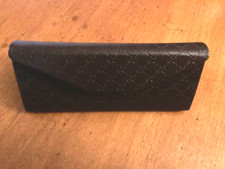 Gucci Sunglasses Case Brown Folding Leather Near Mint Perfect