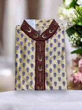 Traditional Men's Cotton Party Wear Kurta,7