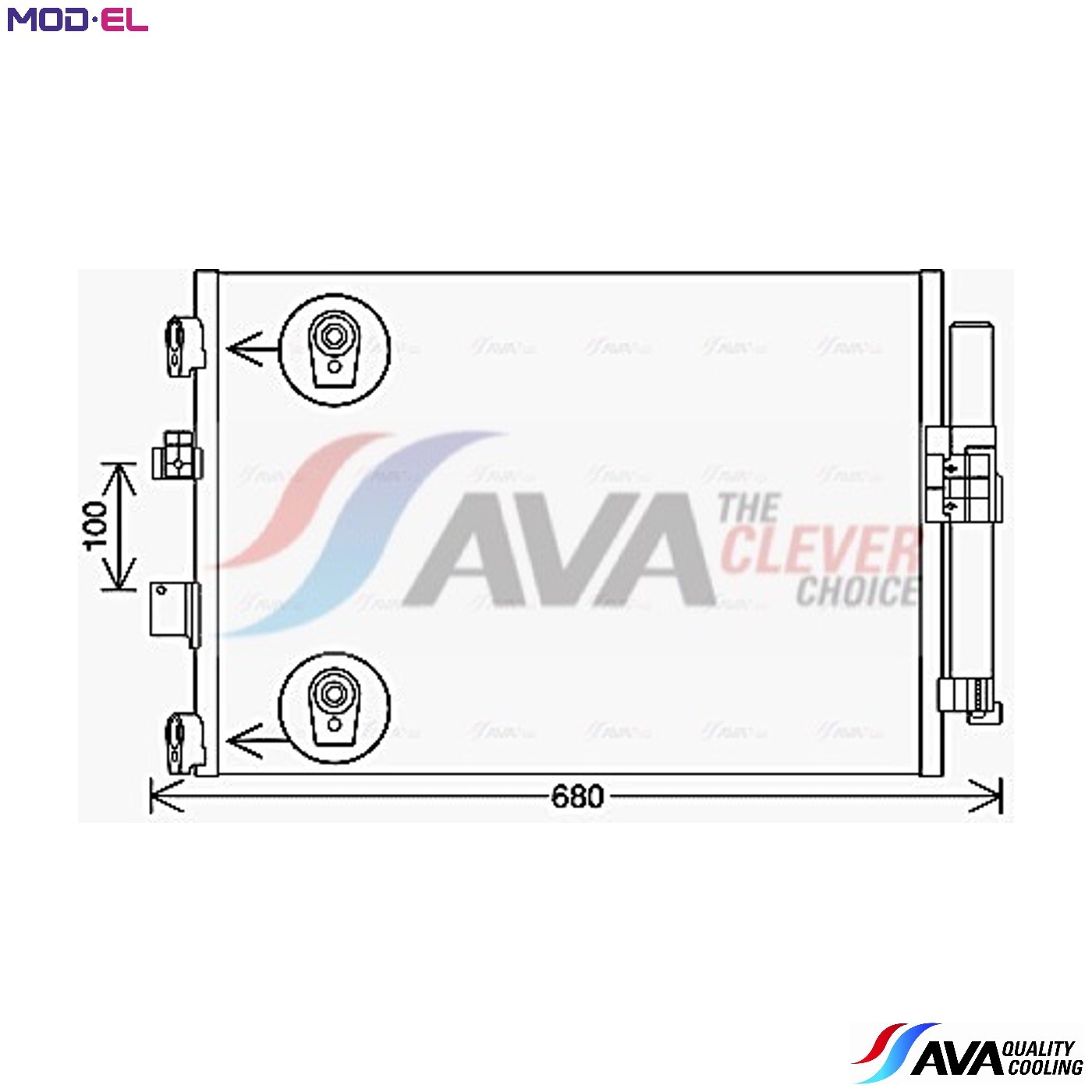 CONDENSER AIR CONDITIONING FD5654D FOR FORD TRANSIT/CONNECT/V408/Box/Body/MPV