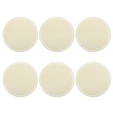 6Pcs Wooden Basket Bottom, 7.87" Round Blank Natural Wood Base Crochet Basket