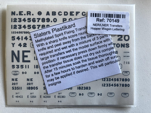 SLATER'S SPUR O - 70149 NER/LNER TRANSFER SCHÜTTGUTWAGEN BESCHRIFTUNG | Zustand: New