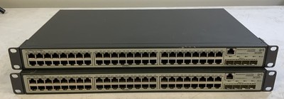 lot of 2 3Com BaselineSwitch 2952-SFP Plus, 48-Port, ManagedGigabitSwitch NS C7B