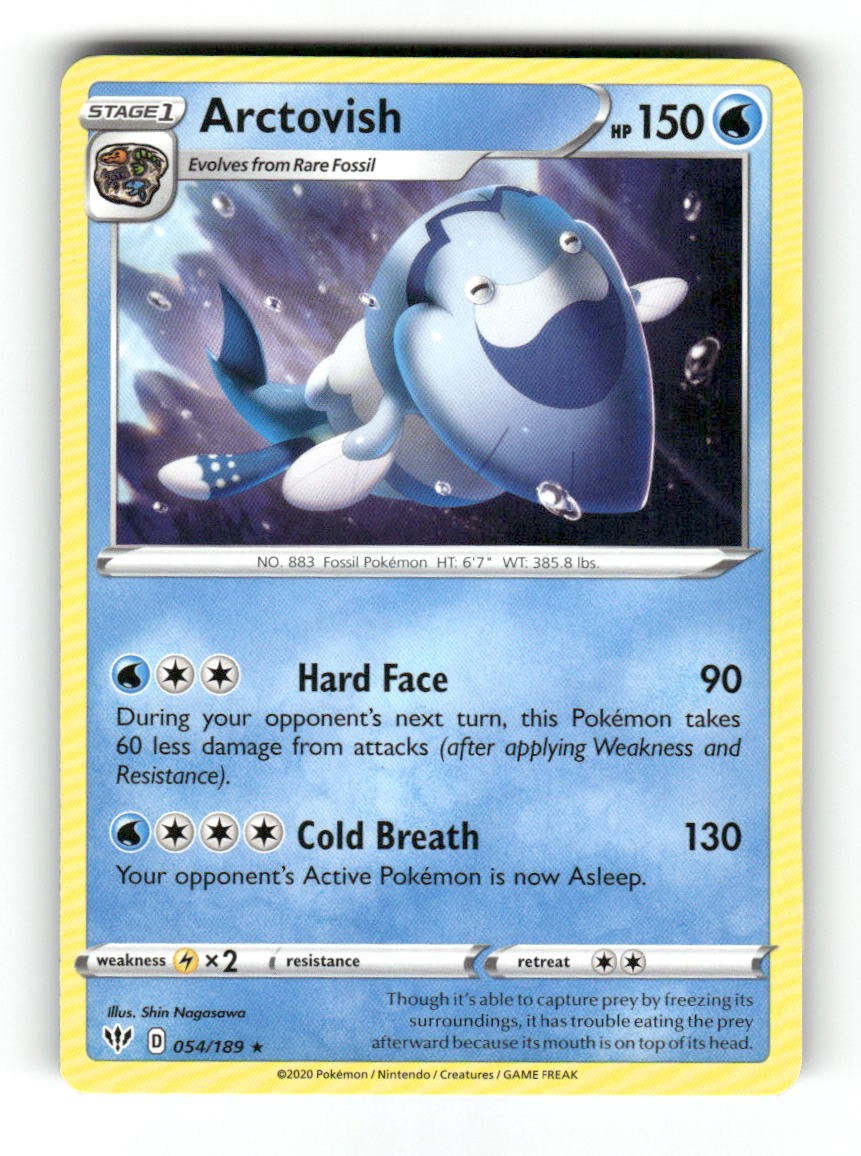 Arctovish 054/189 Rare SWSH03: Darkness Ablaze Pokemon Near Mint