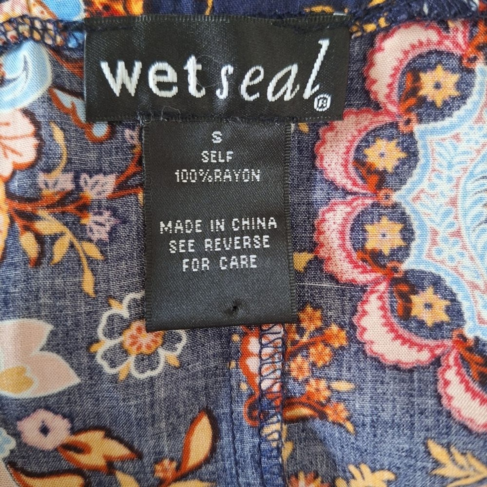 Wet Seal Womens Slip Sundress Summer Mini Hippie Gypsy Boho Flowy Small