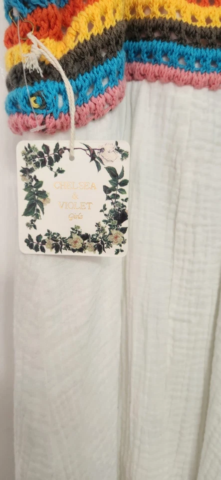 Chelsea и фиолетовый крючком льна девочек летнее платье средний новый с ярлыками  - Изображение 4 из 4