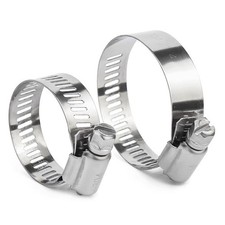 10Pcs 16-25mm/19-29mm Clamping Range 8mm Width 201 Stainless Steel Hose Clamp