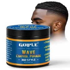 Natural Wave Pomade Strong Hold Easy Wash 360 Wave Training Hair Cream, Waves Gr