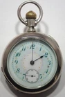 ANTIQUE ILLINOIS POCKET WATCH 1883 18S 11J w/ FANCY FACE & COIN SILVER CASE