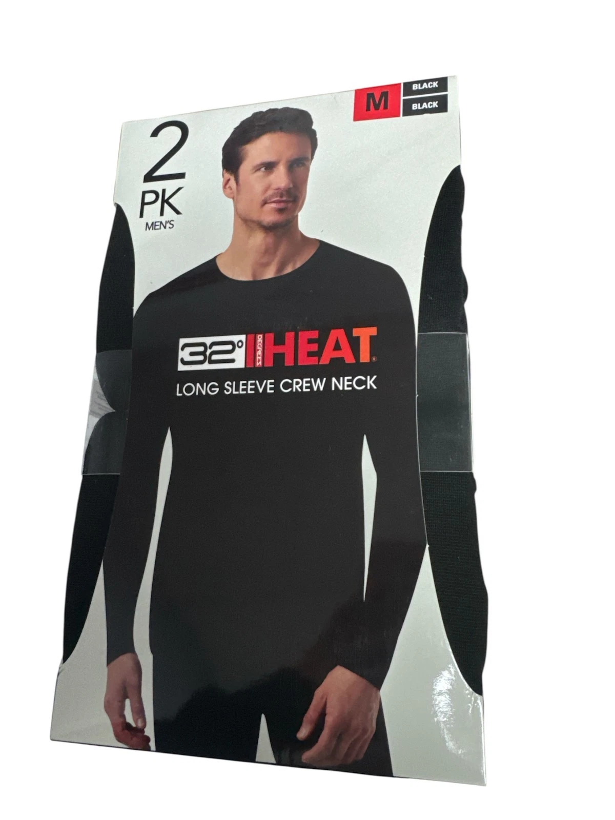 Men Top Long Sleeve 32 Degrees Heat Scoop Neck 2 Pack Thermal Baselayer Tee NEW