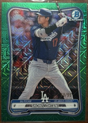 Topps 2026 Bowman Chrome Shohei Ohtani Dodgers #100 Mojo Refractor Green /99