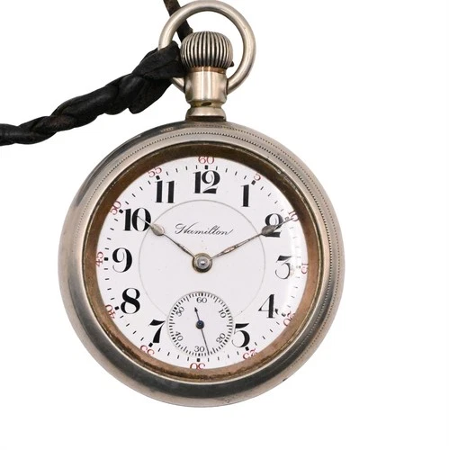 ANTIQUE HAMILTON GRADE 926 HAND WOUND 17J POCKET WATCH 18S SILVERODE c1910