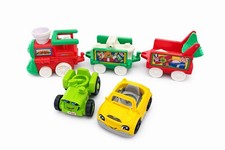 Fisher-Price Little People Christmas Train Set and Cars Toy Vehicles