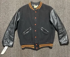 Rare Vintage 1940 Ripon Award Carl Dorhling Varsity Wool Leather Jacket Size M/L