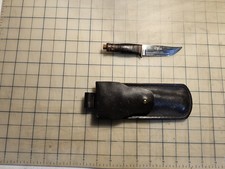 Vintage Ka-Bar Boy Scouts Of America Knife With Fine Leather Carrying Pouch